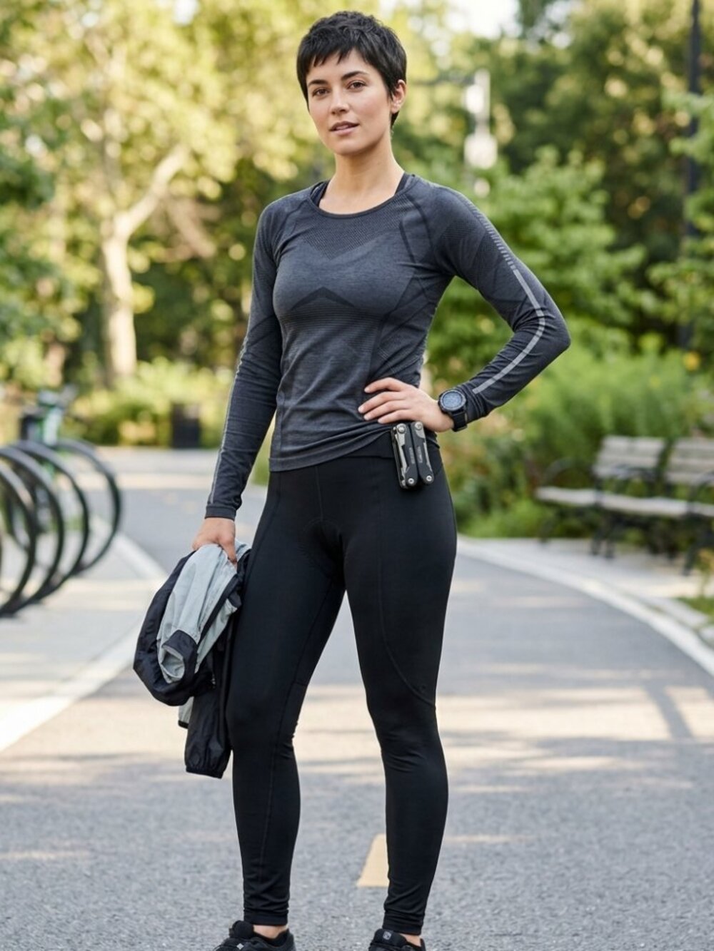 Performance Bike Women Unisex Thermal Cycling Tights L Padded Cream Chamois